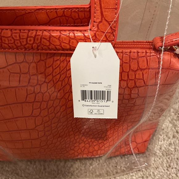 3-pc clear tote purse with smaller bag and detachable strap - Picture 3 of 6